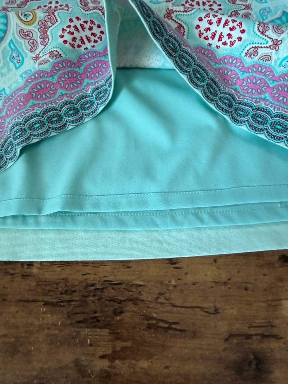 Talbots Multicolor Paisley-Print Pencil Skirt - Aqua, Pink, Yellow - Picture 6 of 6